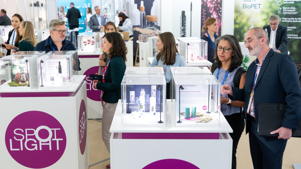 Impression von der Spotlight-Ecke auf der CosmeticBusiness 2025